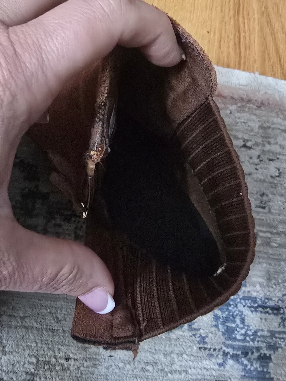 TOMS Sadie Wedge Brown Suede Plaid Bootie - Picture 5 of 6